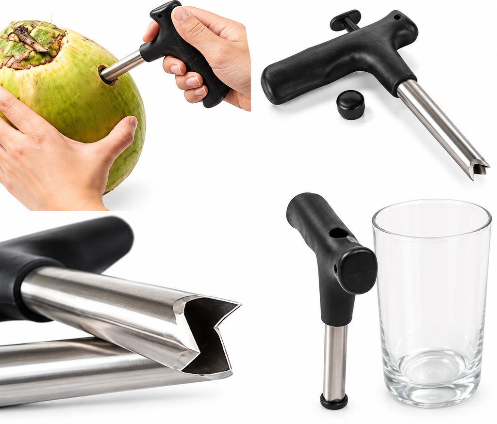 Premium Coconut Opener – Stainless Steel