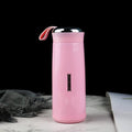 400ml Portable Vacuum Insulated Water Bottle with Carry Strap – Pastel Pink