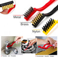 3-Piece Mini Wire Cleaning Brush Set (Nylon, Brass, Stainless Steel)